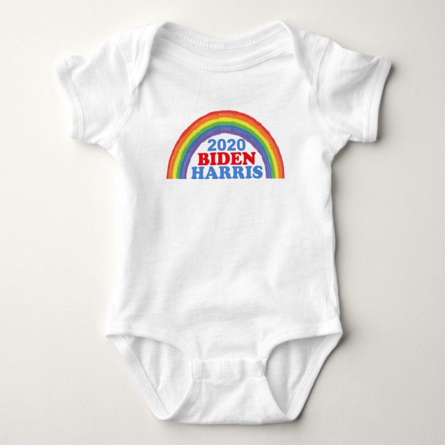 Biden Harris 2020 Regnbåge T Shirt (Framsida)