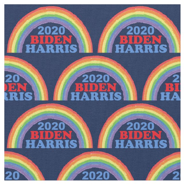 Biden Harris 2020 Regnbåge Tyg (Närbild)