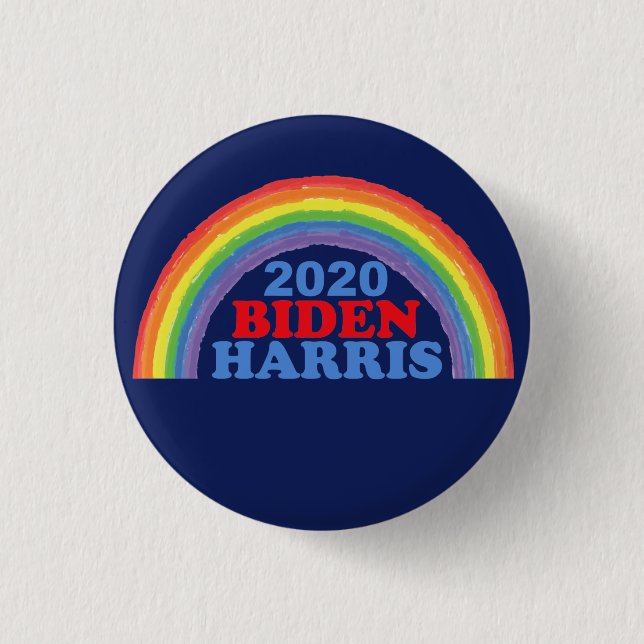 Biden Harris 2020 Regnbågsknapp Knapp (Framsida)