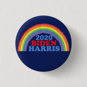 Biden Harris 2020 Regnbågsknapp Knapp