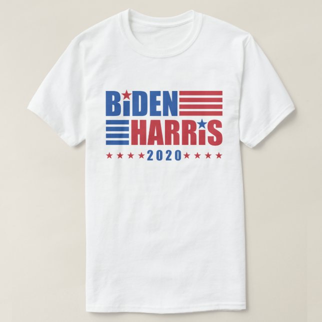 Biden/Harris 2020 Rött vitt blått Stars Rand T Shirt (Design framsida)
