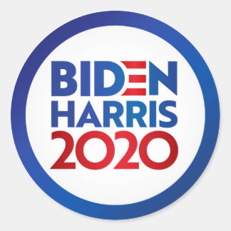 Biden Harris 2020 Runt Klistermärke
