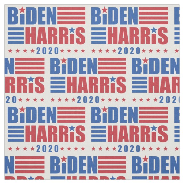 Biden/Harris 2020 Stars Rand Mönster Tyg (Provkarta)