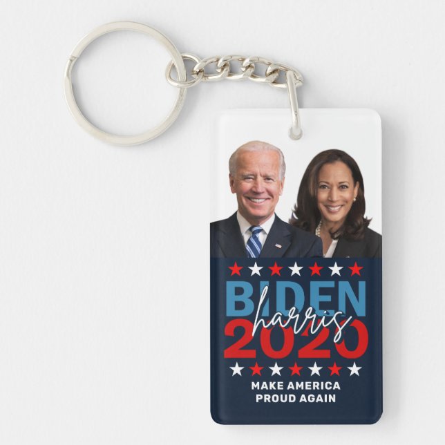 Biden Harris 2020 Val Kampanj med foton Nyckelring (Framsidan)