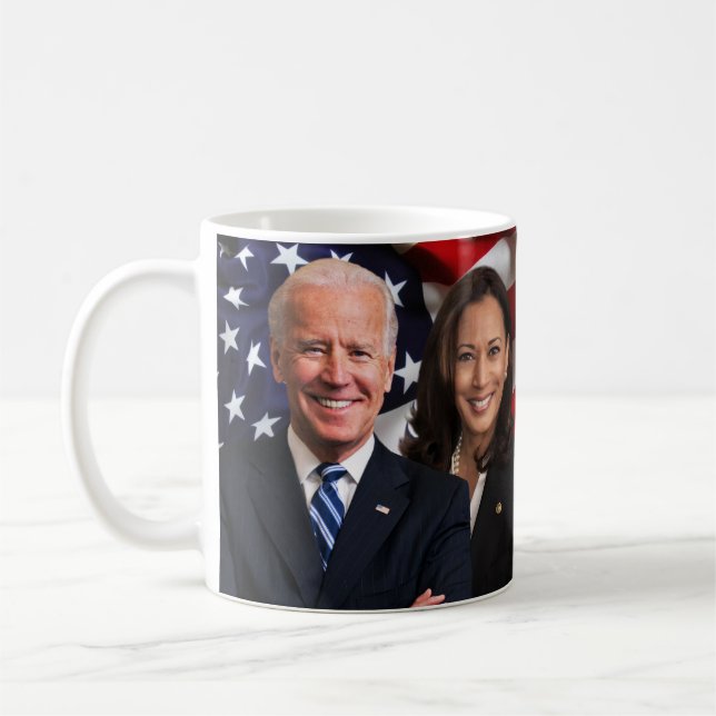 Biden Harris 2020 Valinsamlingsbart foto Kaffemugg (Vänster)