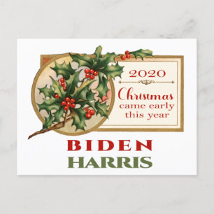 Biden/Harris 2020 Vintage God Blommigt Helg Vykort