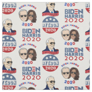 Biden Harris 2020 White Textile by the Yard Tyg