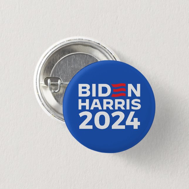 Biden Harris 2024 Blue Knapp (Framsida & baksida)