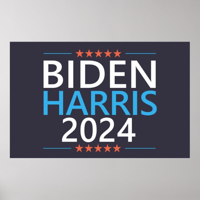 Biden Harris 2024 för president USA-val Poster (Framsidan)