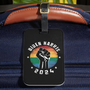 Biden Harris 2024 HBT regnbåge HBTQ Pride val  Bagagebricka
