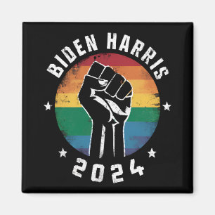 Biden Harris 2024 HBT regnbåge HBTQ Pride val  Magnet