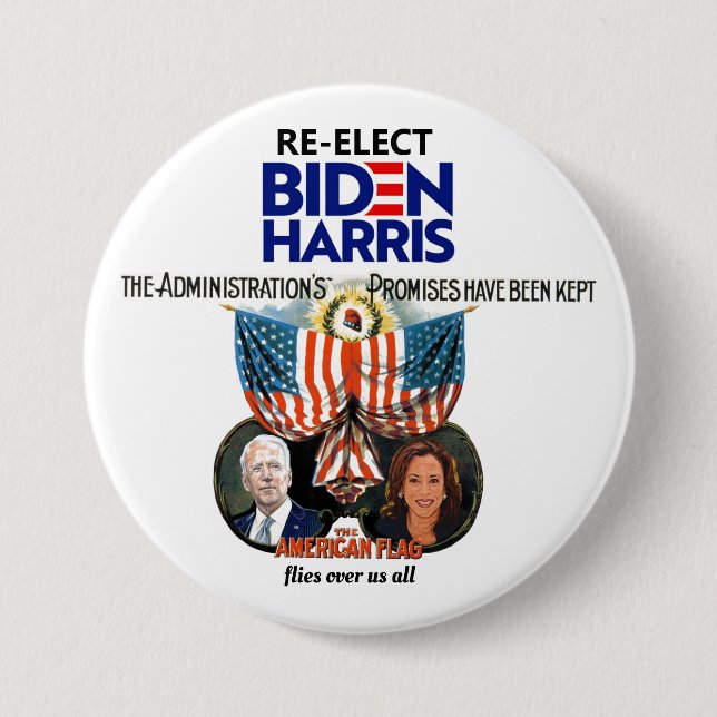 Biden Harris 2024 Knapp (Framsida)