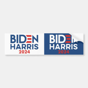 Biden Harris 2024-logotyp - Halverad för 2 Bildekal