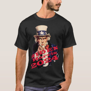Biden Harris 2024 Omröstning blått demokratiskt Bi T Shirt