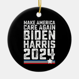 Biden Harris 2024 Omsorg Igen Julgransprydnad Keramik