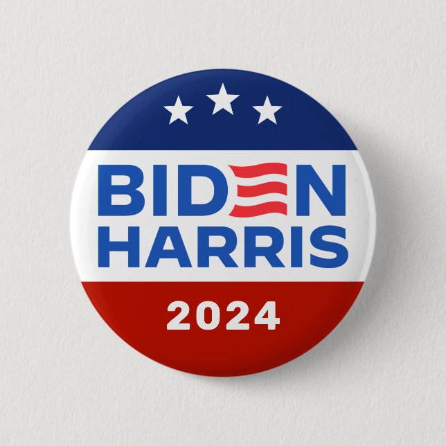 Biden Harris 2024 Presidentval i Kampanj Knapp (Framsida)