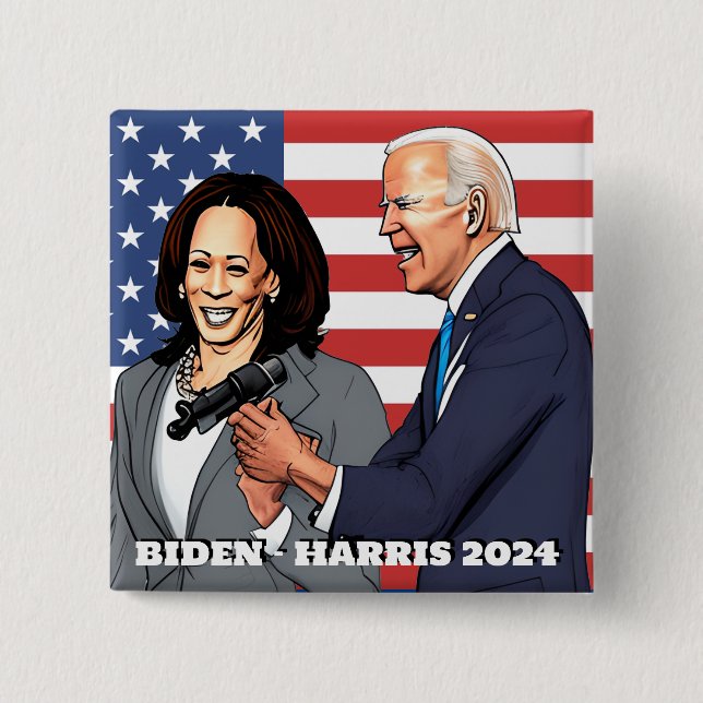Biden - Harris | 2024 Presidentval i USA Knapp (Framsida)