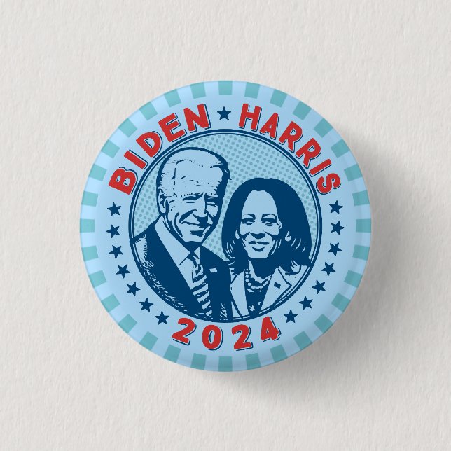 Biden Harris 2024 Retro Knapp (Framsida)