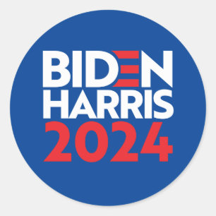 BIDEN HARRIS 2024 RUNT KLISTERMÄRKE