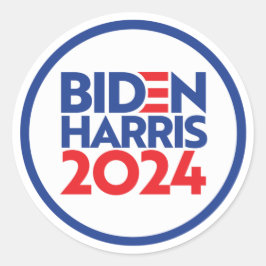 Biden Harris 2024 Runt Klistermärke