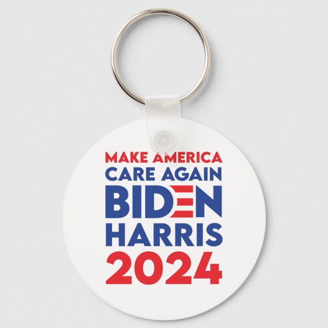 Biden/Harris - 2024 - Sköt om Amerika igen Nyckelring (Framsida)