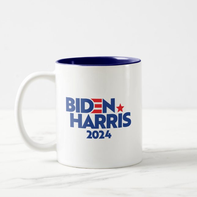 BIDEN HARRIS 2024 T-Shirt Car Magnet Coffee Mugg (Vänster)