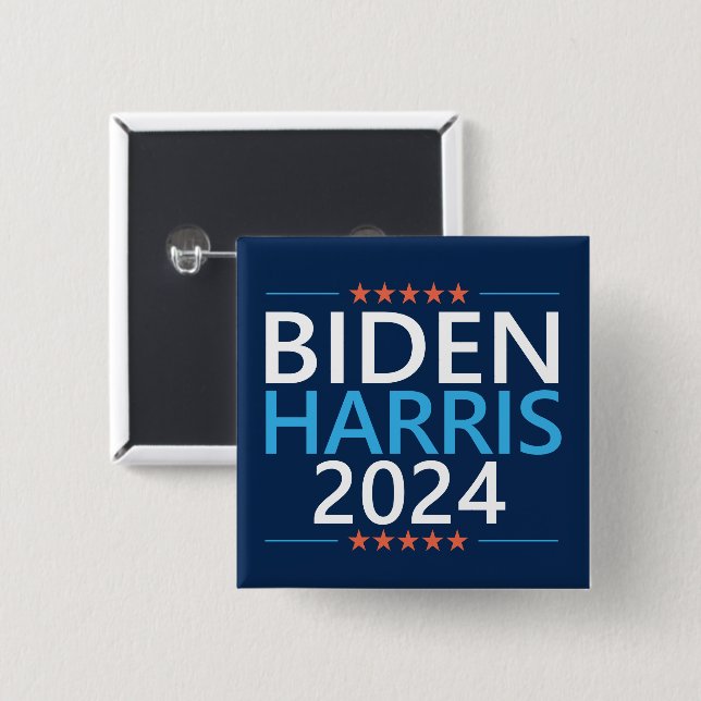Biden Harris 2024 till president USA Knapp (Framsida & baksida)