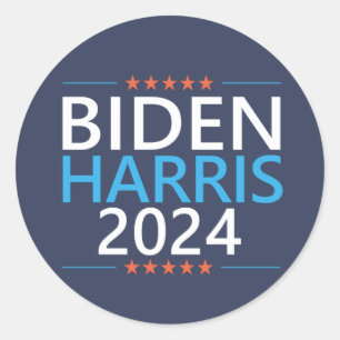 Biden Harris 2024 till president USA Runt Klistermärke