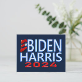 Biden Harris 2024 Val Vykort