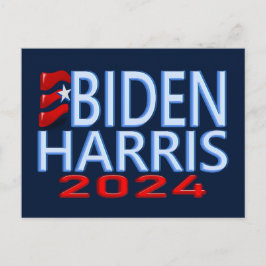 Biden Harris 2024 Val Vykort
