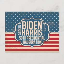 Biden Harris 59:e invigning minneshögtid Vykort