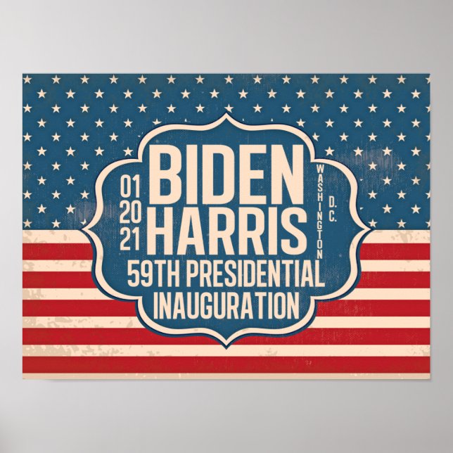 Biden Harris 59:e invigningsminnesdagen Poster (Framsidan)