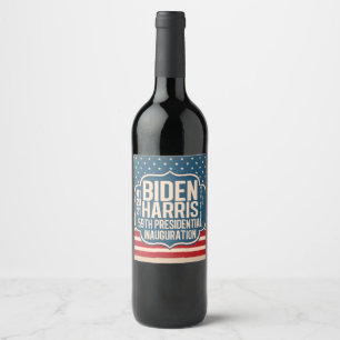 Biden Harris 59:e invigningsminnesdagen Vinflaska Etikett