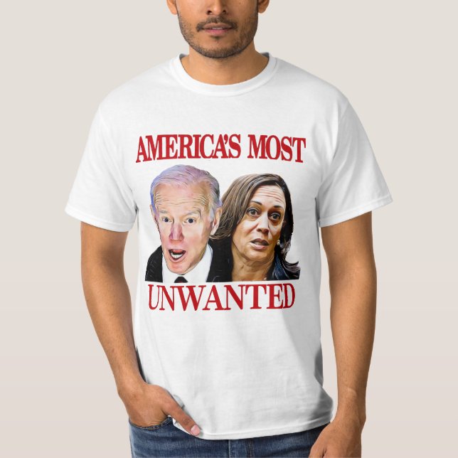 Biden Harris America's mest oönskade, förvirrade T Shirt (Framsida)