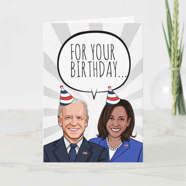 BIDEN HARRIS BIRTHDAY: Vi i Vita huset Kort (Framsida)