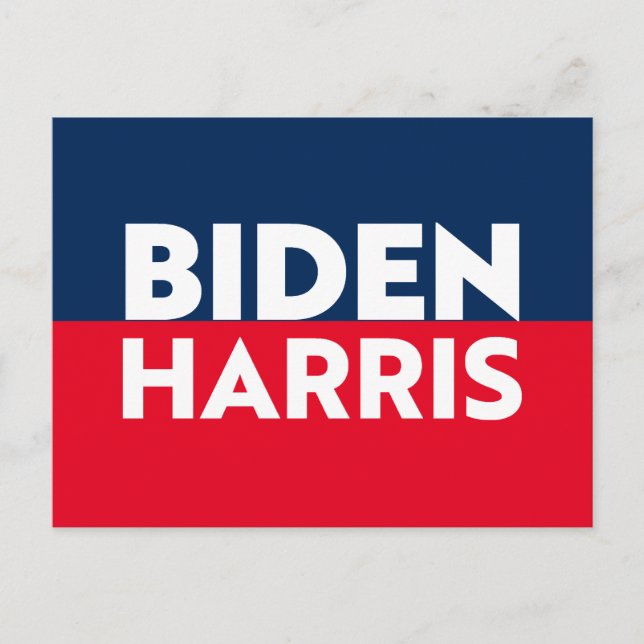 "Biden Harris" blått vitt Vykort (Framsida)