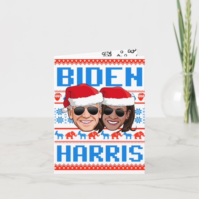 Biden Harris Blue jul Kort (Framsida)