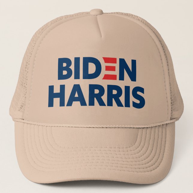 Biden/Harris Blue Logotyp Khaki Keps (Framsida)