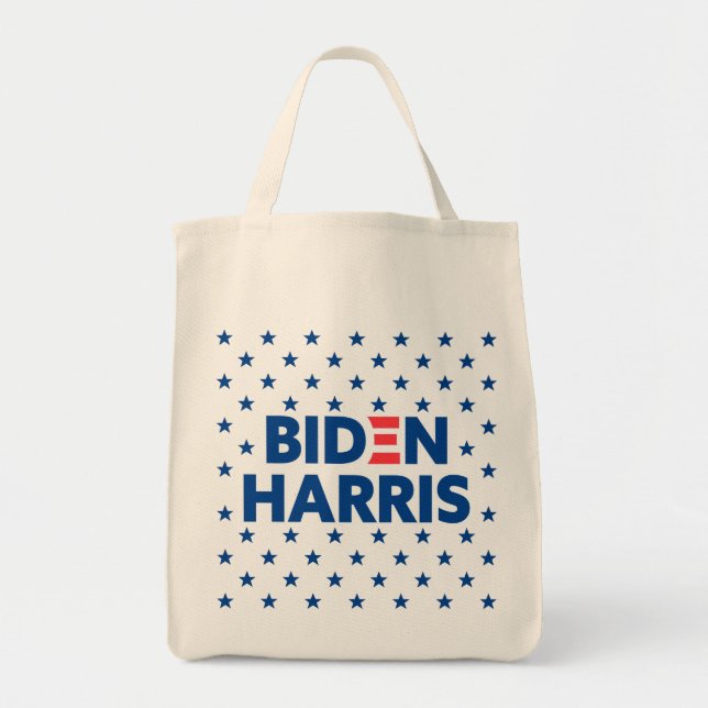 Biden/Harris Blue Stars Mönster Tygkasse (Framsidan)