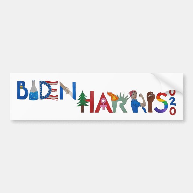 Biden Harris Bumper Sticker Bildekal (Framsidan)