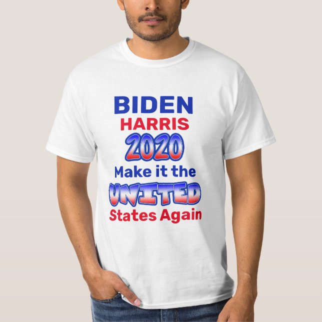 Biden Harris Gör det till Förenta staterna Stater  T Shirt (Framsida)