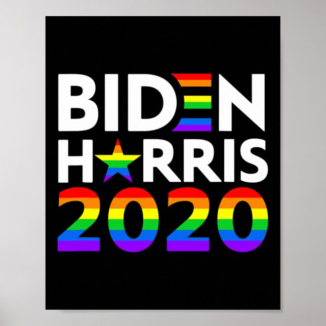 Biden Harris Hbtq Hbt Pride Regnbågsflagga  Poster (Framsidan)