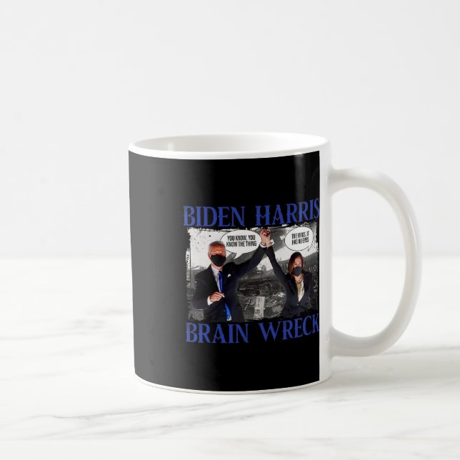 Biden Harris Hjärn Trümmer Det V.irus  Kaffemugg (Höger)