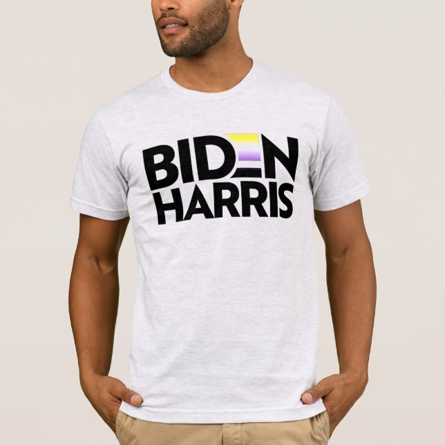 Biden Harris Icke-binär Pride T-Shirt (Framsida)