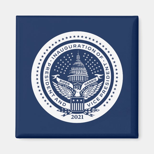 Biden Harris Inaugural Logotyp Inauguration Day 20 Magnet (Framsidan)