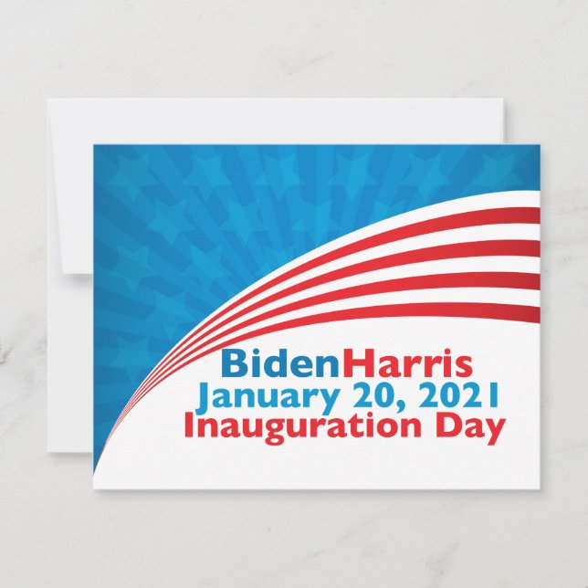Biden Harris invigning dag amerikansk flagga Kort (Framsida)