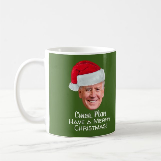 Biden Harris - Joe Santa Hat - C'mon Man Kaffemugg (Vänster)
