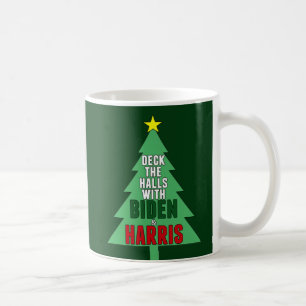 Biden Harris Julgran Deck Halls Kaffemugg
