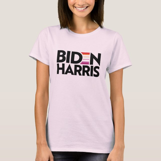 Biden Harris Lesbisk Pride T-Shirt (Framsida)