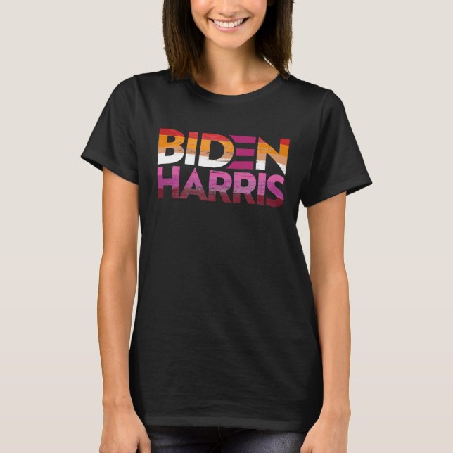 Biden Harris Lesbisk Pride T-Shirt (Framsida)